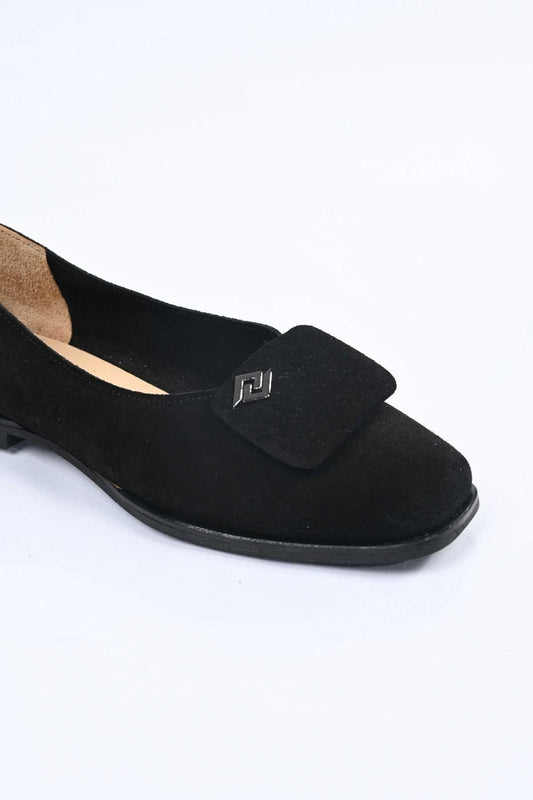 Bestello Genuine Leather Ballet Flats with Buckle, Laceless, Jurdan Sole 343-089-110 Women's Shoes