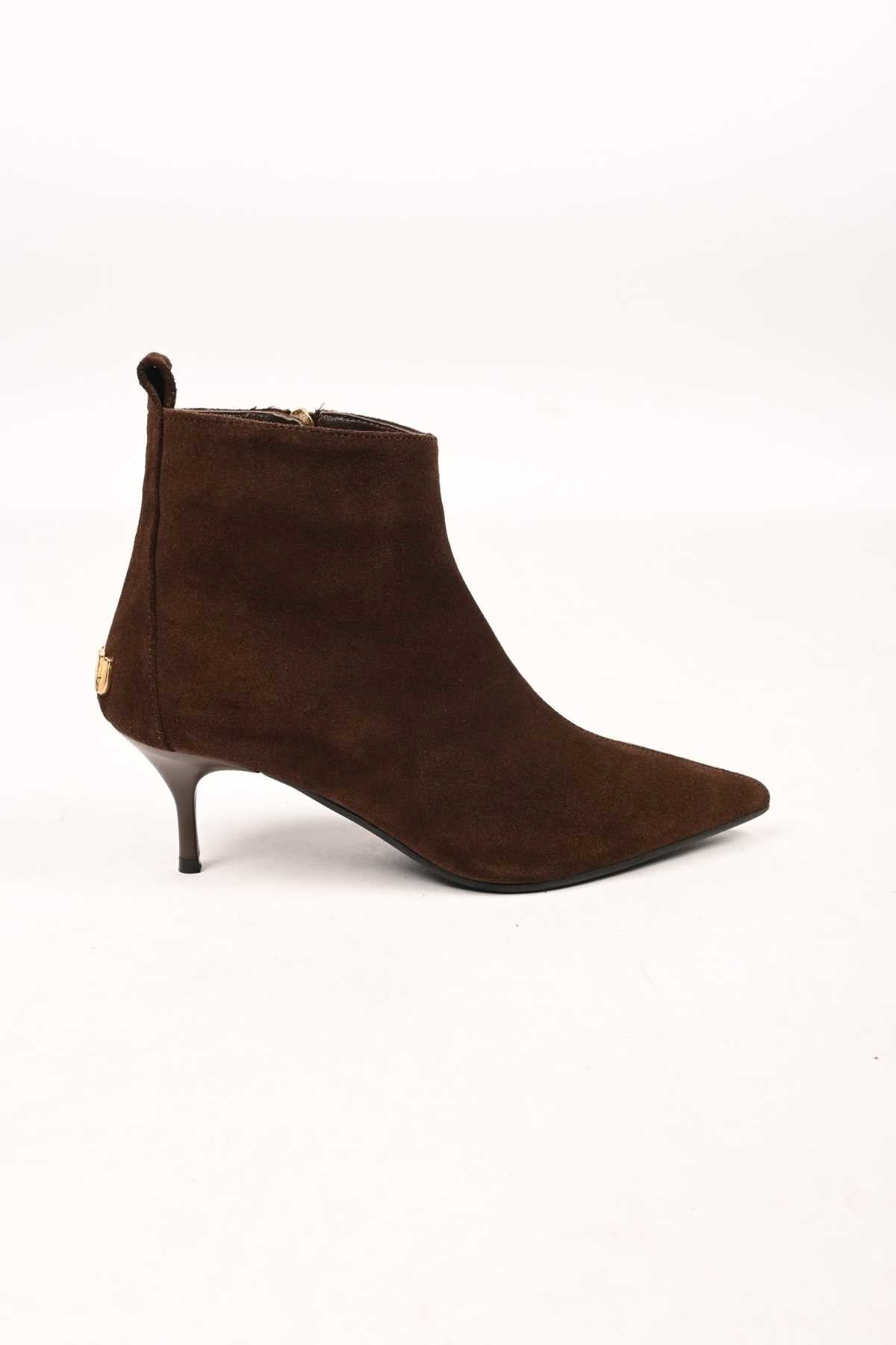 Bestello Slip-On Zip-Up Genuine Leather Boots with Neolite Sole and Slim Heel 337-2308 Women's Boots