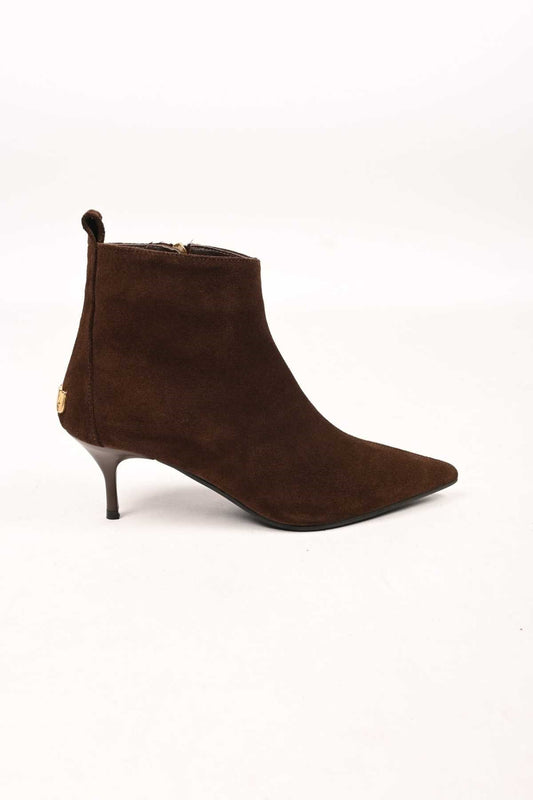 Bestello Slip-On Zip-Up Genuine Leather Boots with Neolite Sole and Slim Heel 337-2308 Women's Boots