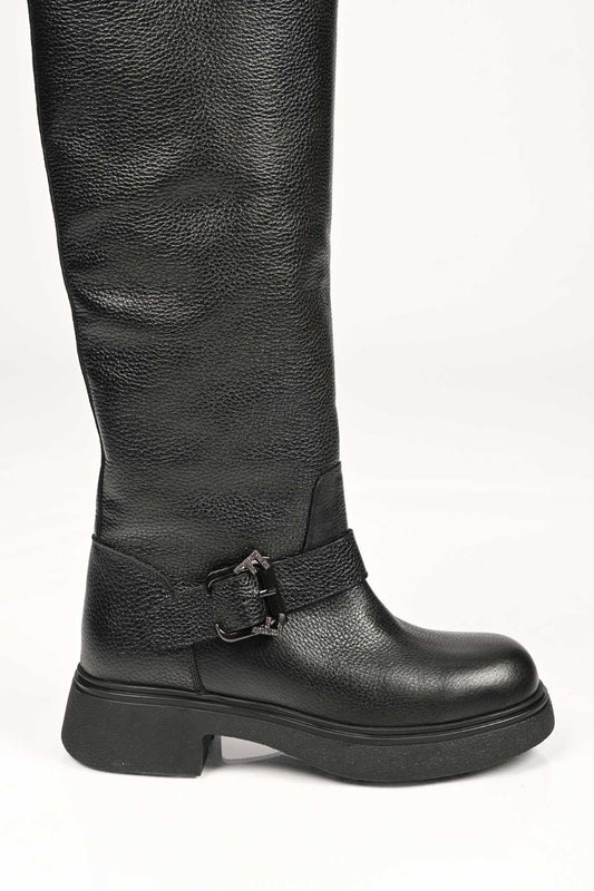 Bestello Women's Genuine Leather Slip-On Boots with Thermo Sole, Model 334-1500