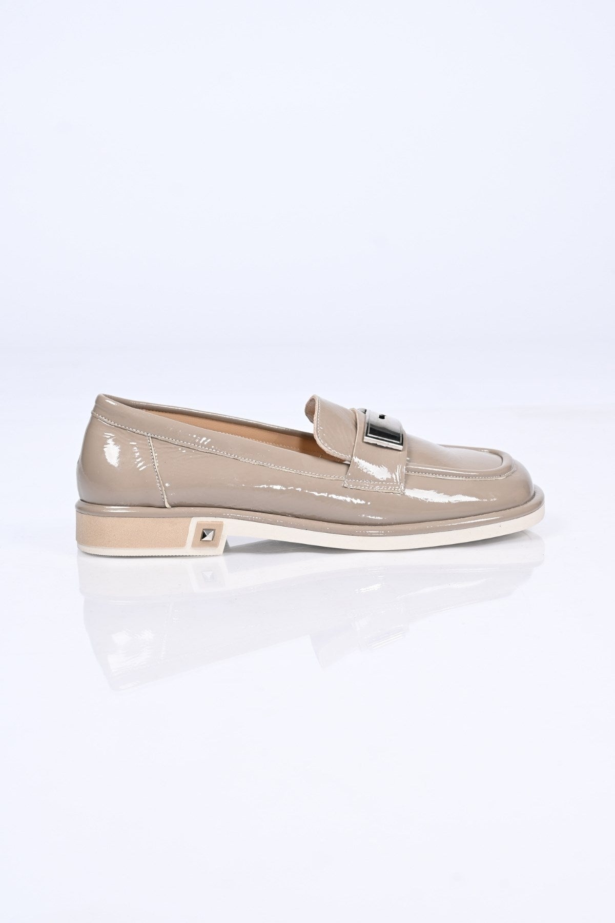 Bestello Genuine Leather Loafer with Buckle, Slip-On, Thermo Sole 340-1988 Women's Shoes