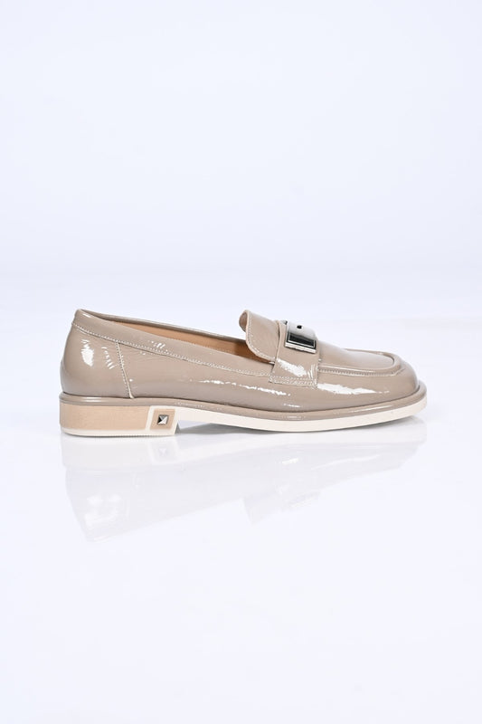 Bestello Genuine Leather Loafer with Buckle, Slip-On, Thermo Sole 340-1988 Women's Shoes