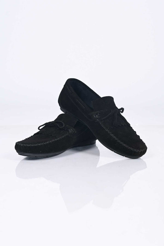Bestello Slip-On Loafer with Bow, Genuine Leather, Polyurethane Sole, Men's Shoes 028-2065