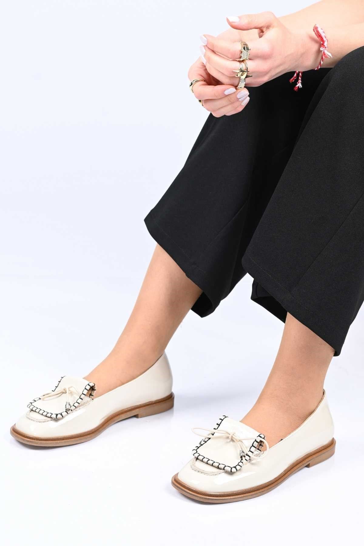Bestello Laceless Loafer with Saddle Detail, Genuine Leather, Patent Finish, Jurdan Sole, 332-26146 Women's Shoes