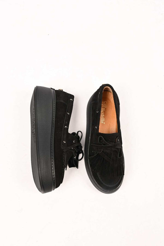 Bestello Slip-On Tassel Genuine Leather Casual Women's Shoes with Poly Sole 334-7877-35 Women's Shoes