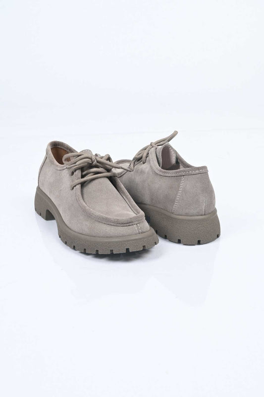 Bestello Lace-Up Genuine Leather Loafers with Thermo Sole 345-4247 Women's Shoes
