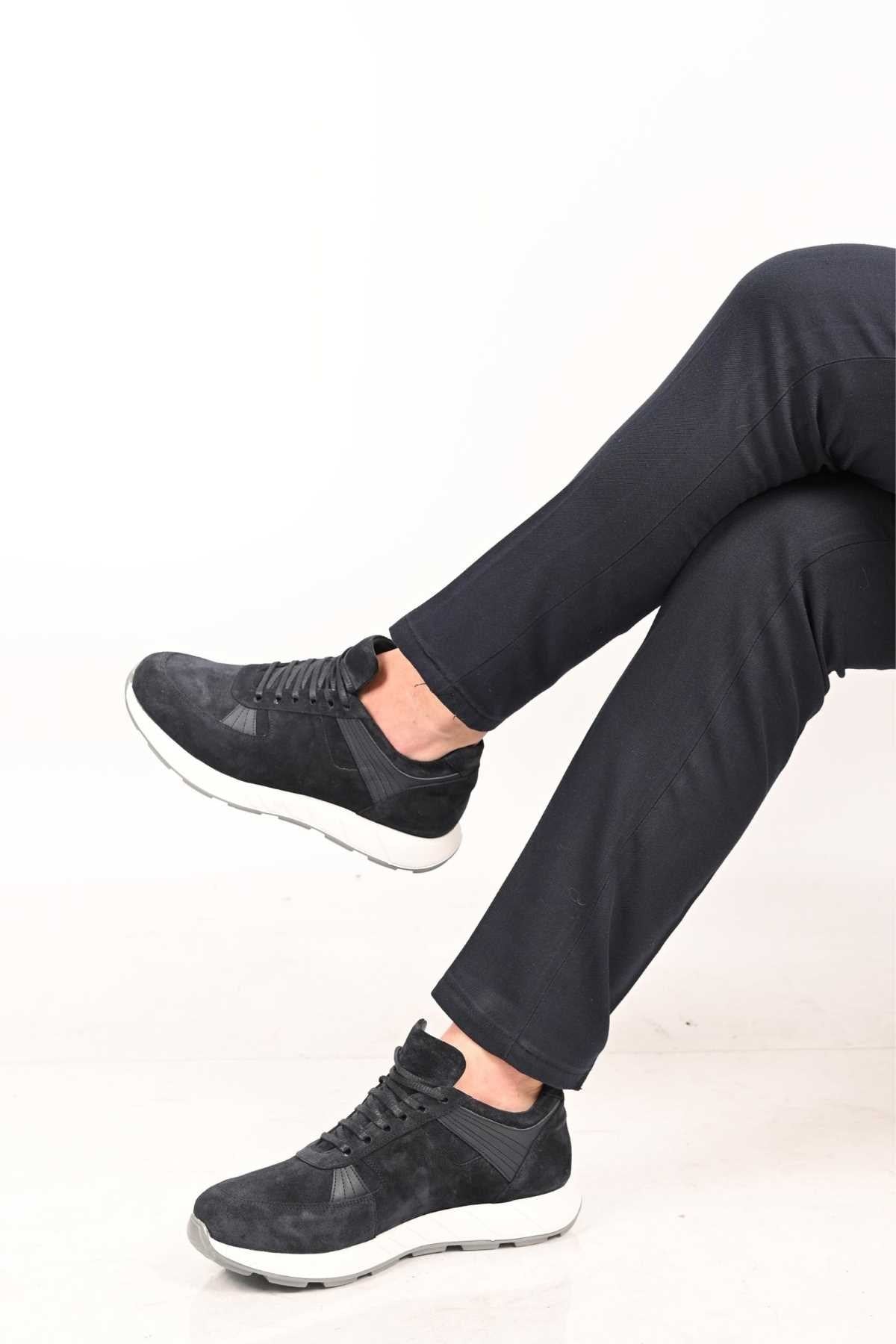 Bestello Lace-Up Genuine Leather Sneakers with EVA Sole 172-64198 Men's Shoes