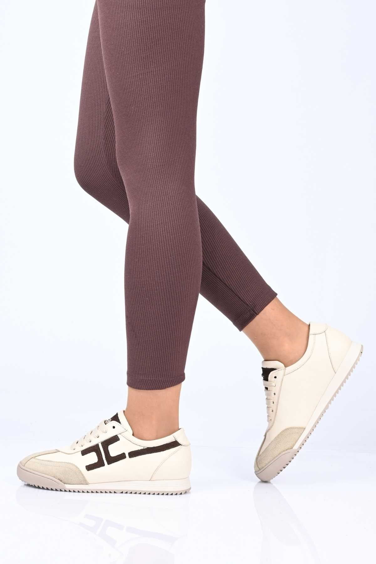 Bestello Lace-Up Genuine Leather Sneakers with Thermo Sole 338-7054 Women's Shoes