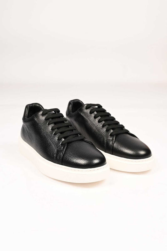 Bestello Lace-Up Genuine Leather Sneakers with EVA Sole 174-22040 Men's Shoes