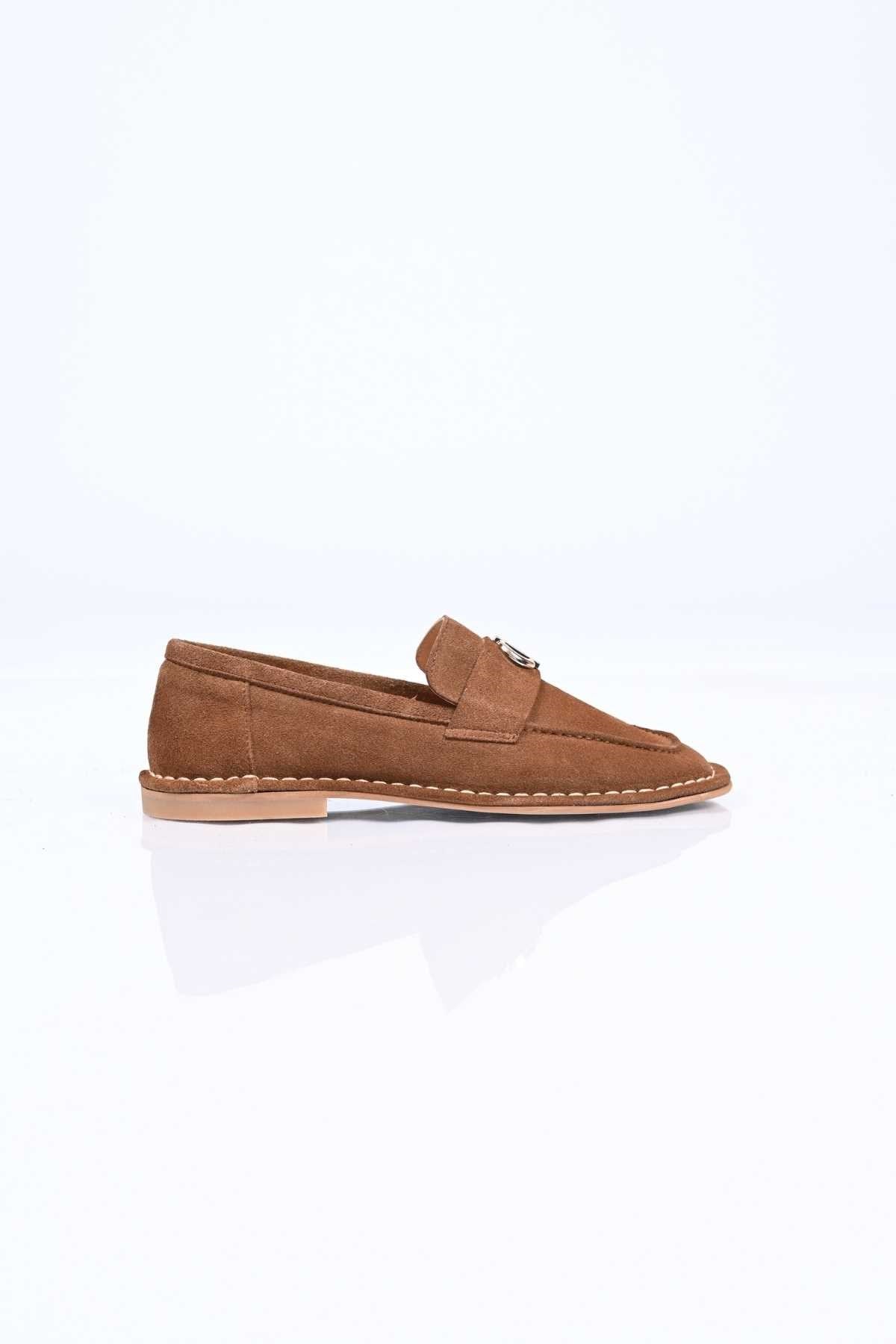 Bestello Genuine Leather Loafer with Buckle, Slip-On, Thermo Sole 332-25518 Women's Shoes