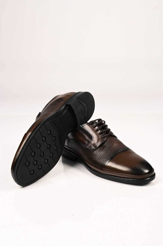 Bestello Lace-Up Genuine Leather Comfort Shoes with Rubber Sole 333-1490 Men's Shoes