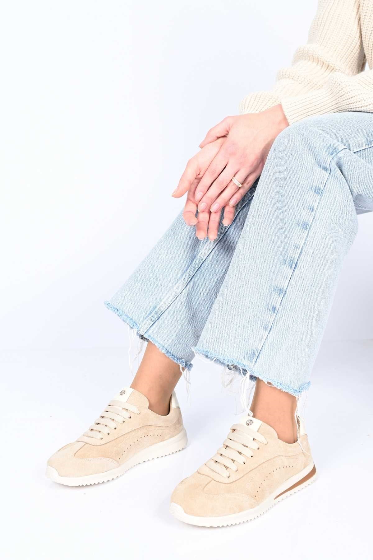 Bestello Lace-Up EVA Sole Genuine Leather Sneakers 338-7110 Women's Shoes