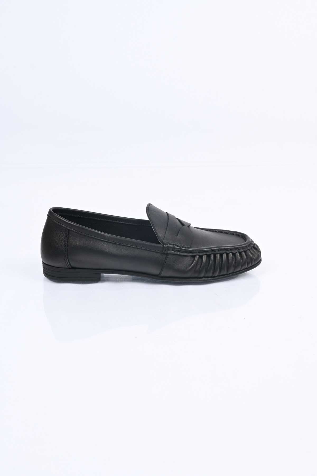 Bestello Genuine Leather Loafer with Elasticized Slip-On Design and TPU Sole 343-265-2660 Women's Shoes