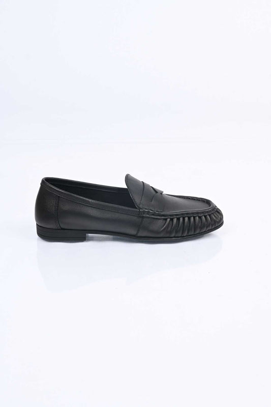 Bestello Genuine Leather Loafer with Elasticized Slip-On Design and TPU Sole 343-265-2660 Women's Shoes