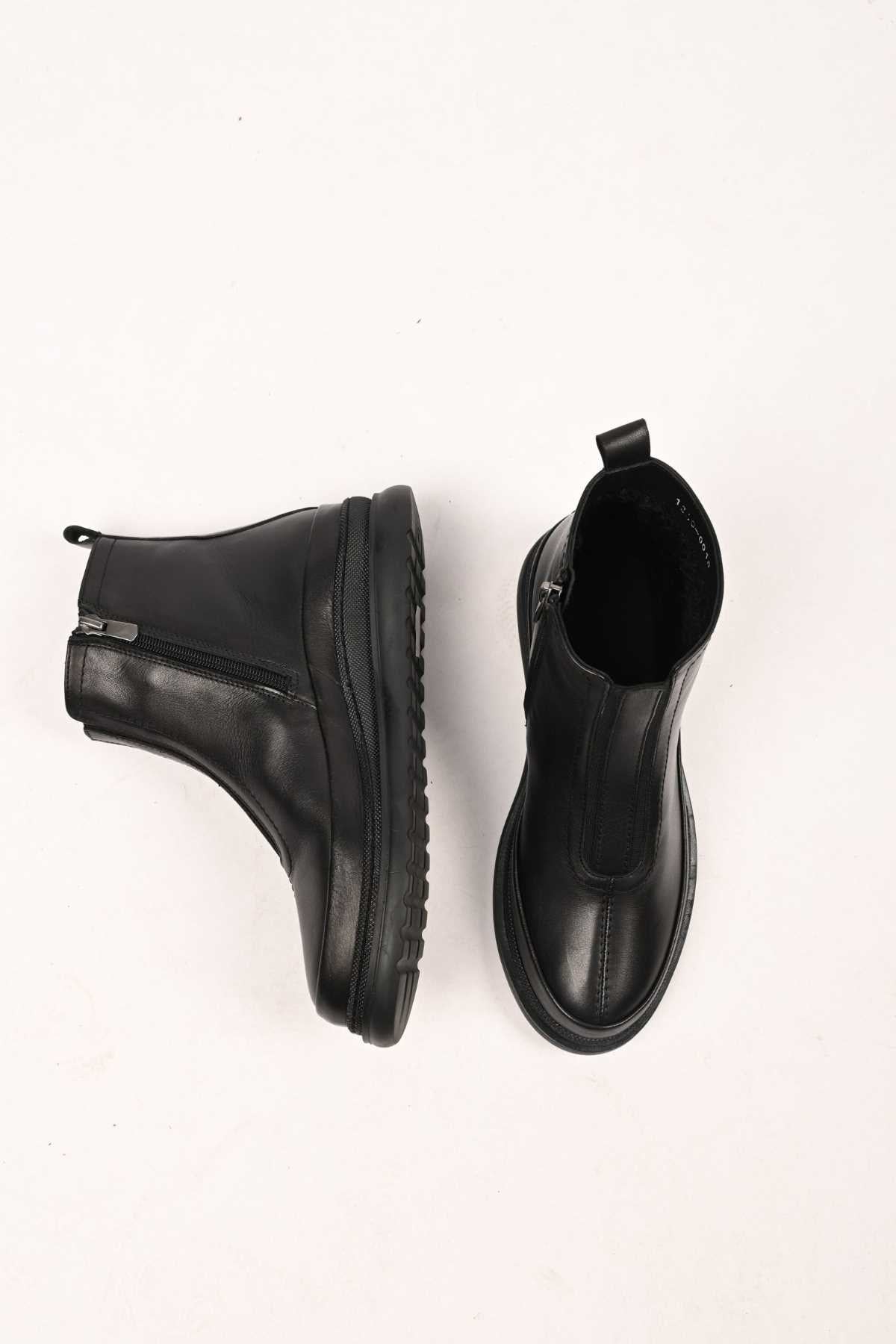 Bestello Slip-On Zip-Up Genuine Leather Comfort Boots with Thermo Sole 336-01240 Women's Boots