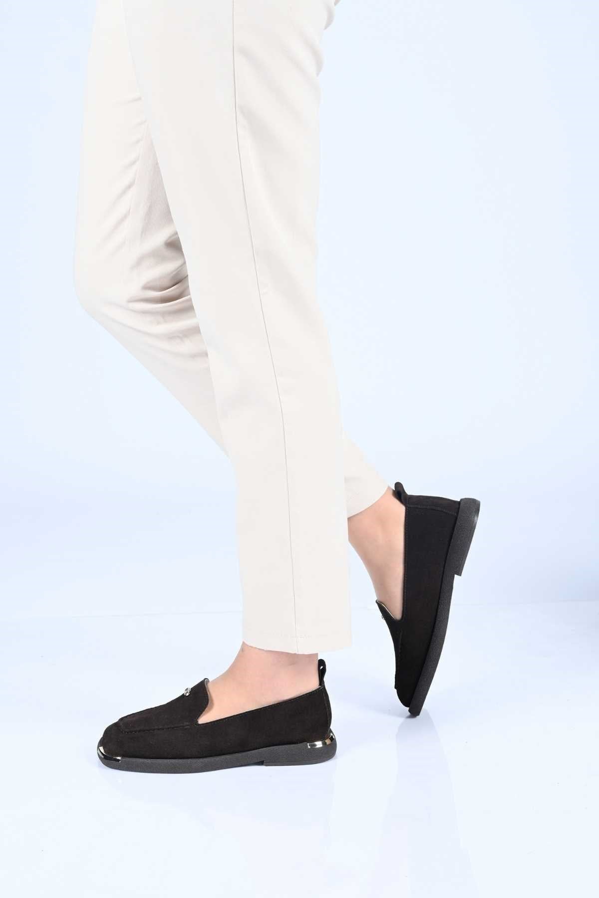 Bestello Slip-On Loafer with Buckle Detail, Thermo Sole, Genuine Leather, 338-7086 Women's Shoes