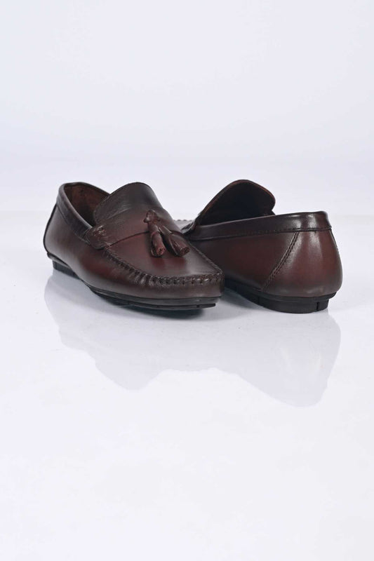 Bestello Genuine Leather Loafers with Tassels, Slip-On, Polyurethane Sole, 028-2021-26Y Men's Shoes
