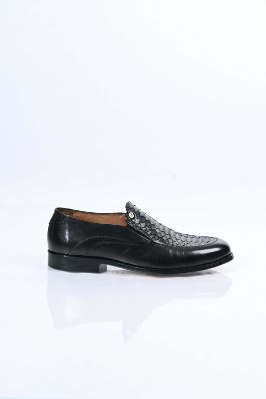 Bestello Slip-On Genuine Python Leather Classic Shoes with Leather Sole 333-3124 Men's Shoes