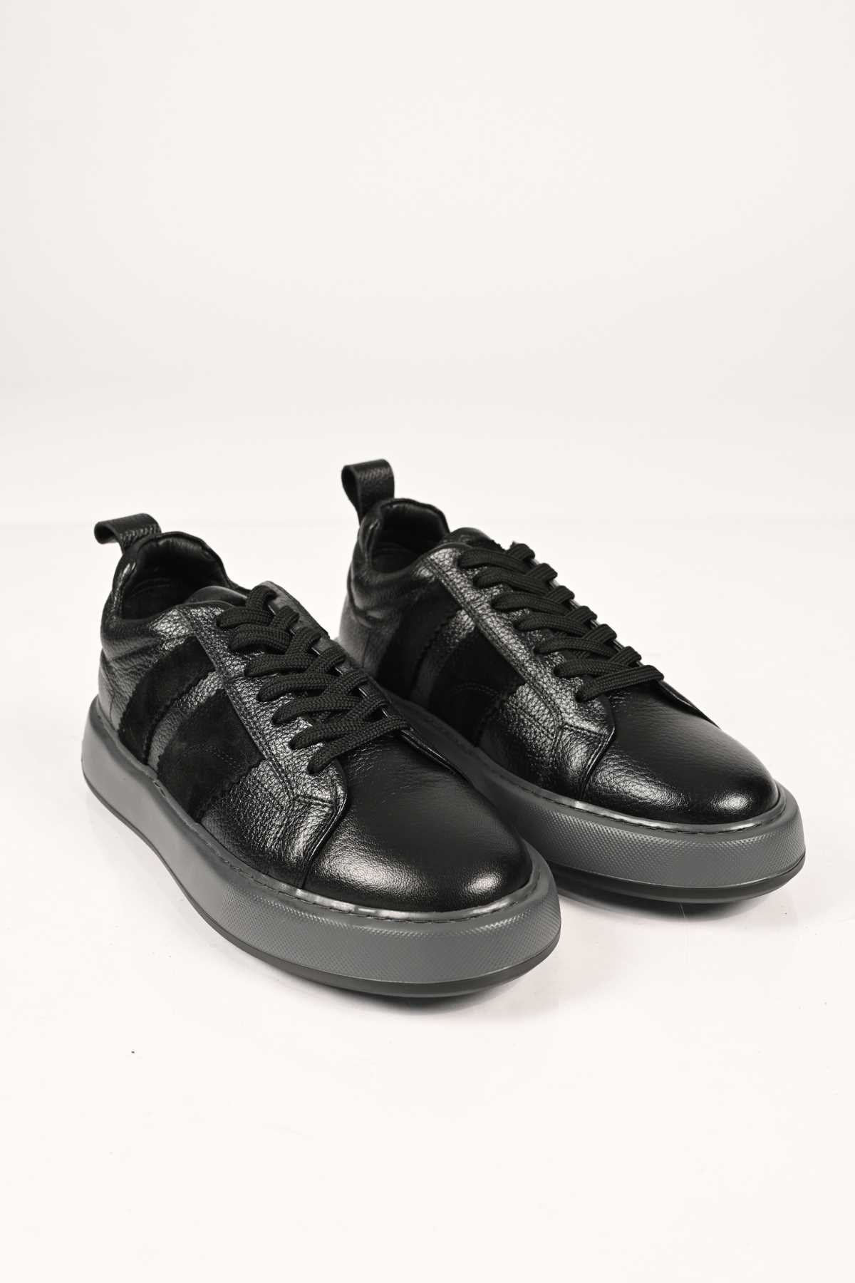 Bestello Lace-Up Genuine Leather Sneakers with EVA Sole 174-22031 Men's Shoes