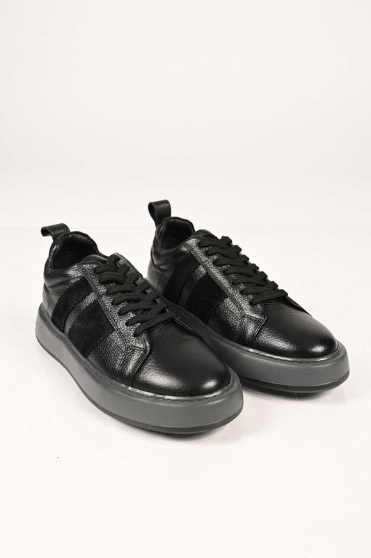 Bestello Lace-Up Genuine Leather Sneakers with EVA Sole 174-22031 Men's Shoes