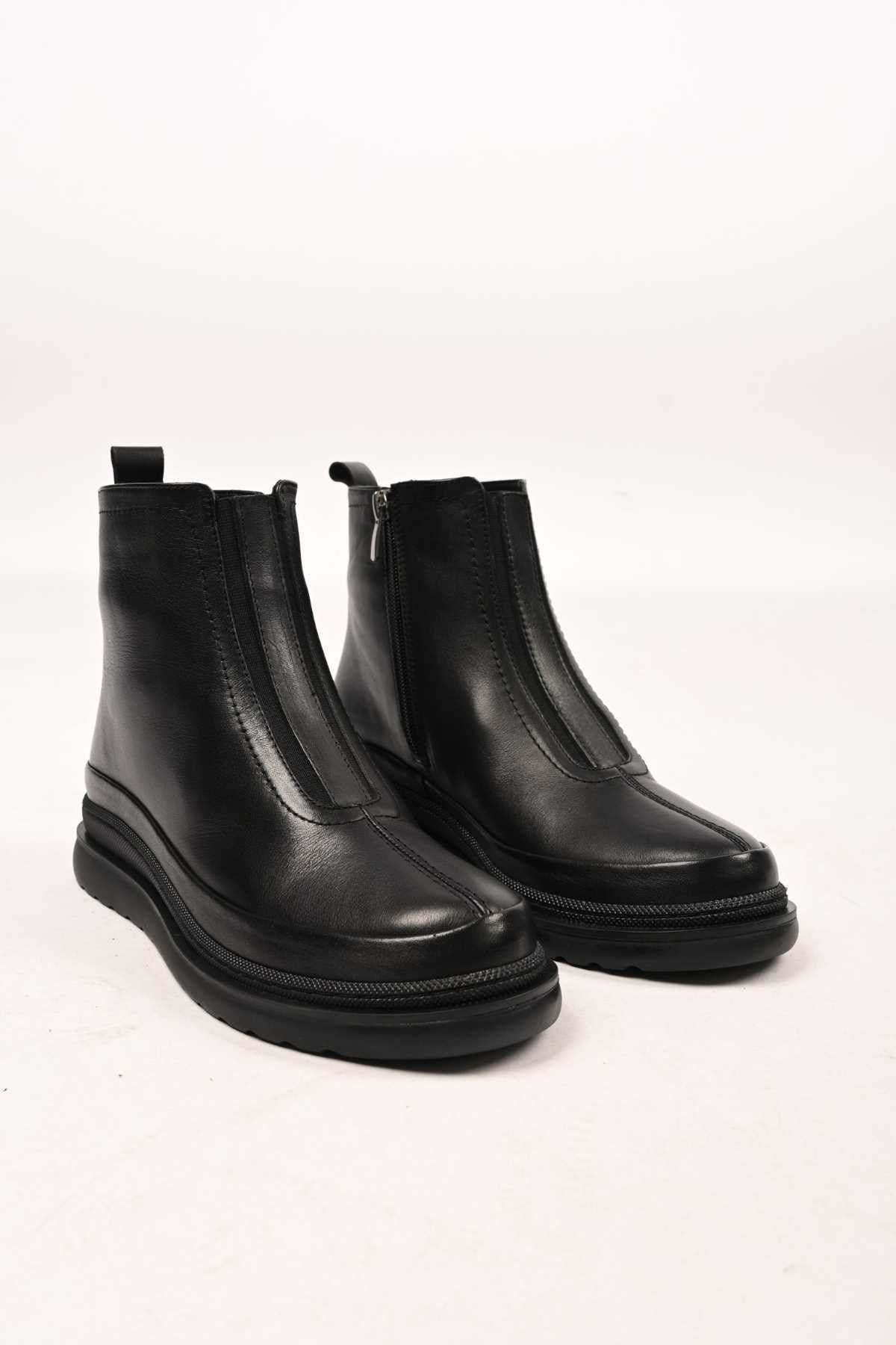 Bestello Slip-On Zip-Up Genuine Leather Comfort Boots with Thermo Sole 336-01240 Women's Boots