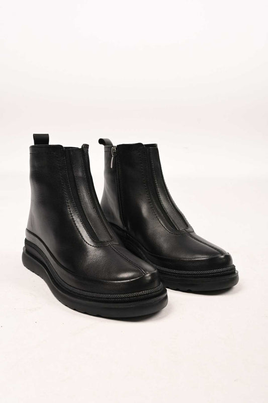 Bestello Slip-On Zip-Up Genuine Leather Comfort Boots with Thermo Sole 336-01240 Women's Boots