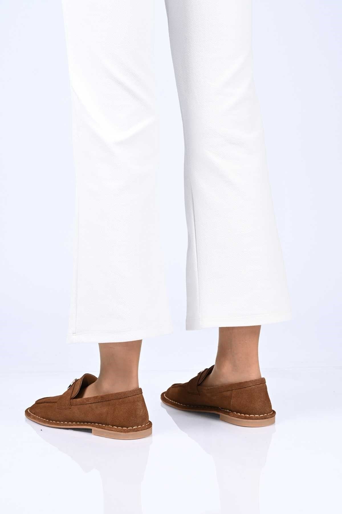 Bestello Genuine Leather Loafer with Buckle, Slip-On, Thermo Sole 332-25518 Women's Shoes