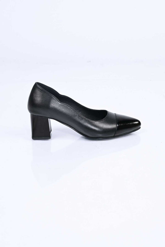 Bestello Genuine Leather Slip-On Shoes with Neolite Sole and Thick Heel 342-536 Women's Shoes