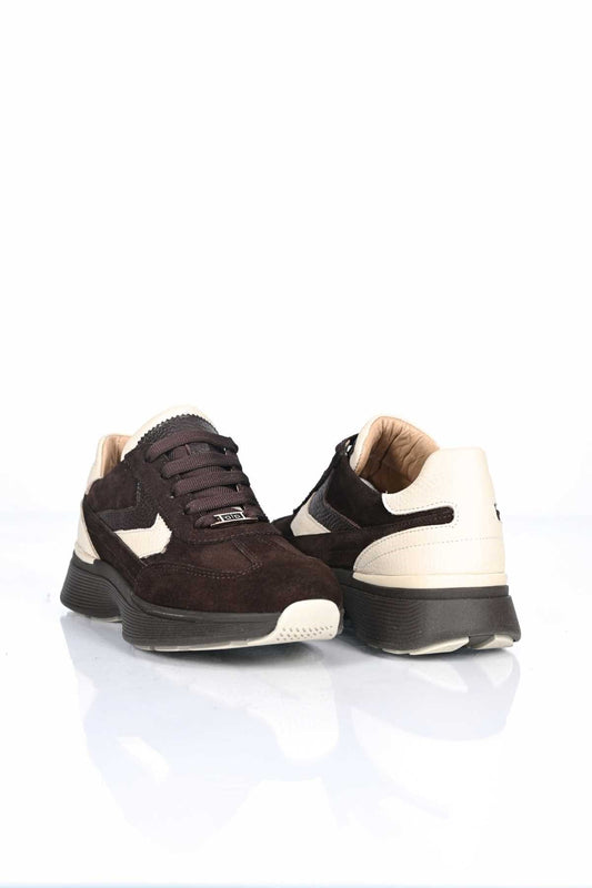 Bestello Lace-Up Genuine Leather Sneakers with Thermo Sole 338-7108 Women's Shoes
