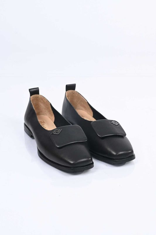 Bestello Genuine Leather Ballet Flats with Buckle, Laceless, Jurdan Sole 343-089-110 Women's Shoes