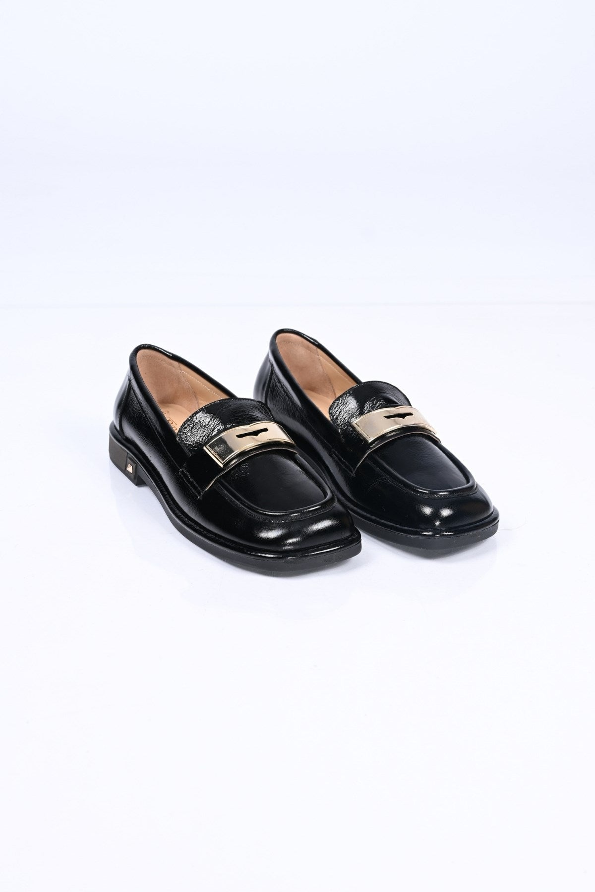 Bestello Genuine Leather Loafer with Buckle, Slip-On, Thermo Sole 340-1988 Women's Shoes