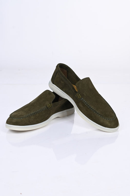 Bestello Slip-On Genuine Leather Loafers with Rubber Sole 028-2000 Men's Shoes
